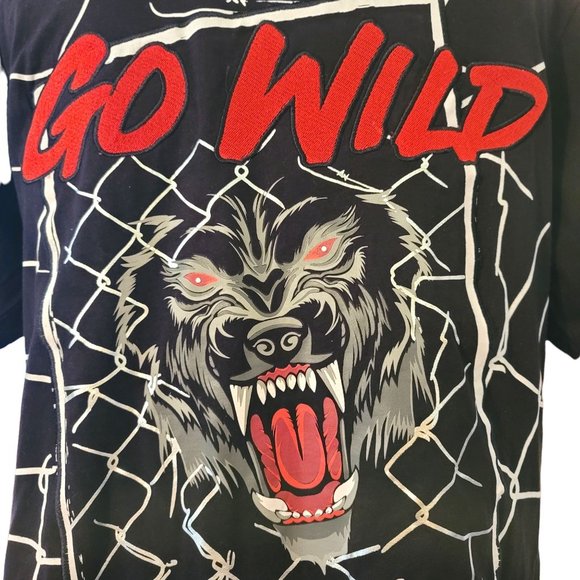 Switch Remarkable Go Wild Warewolf Graphic Tee Black T-Shirt Adult Mens L JJ3254 - Picture 2 of 8